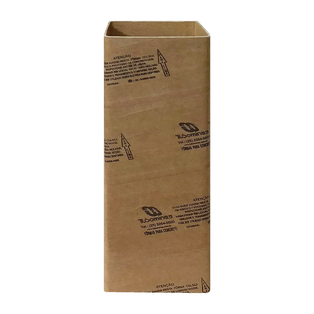 Forma de Papelão Quadrada 200x200mmx3m Tubominas