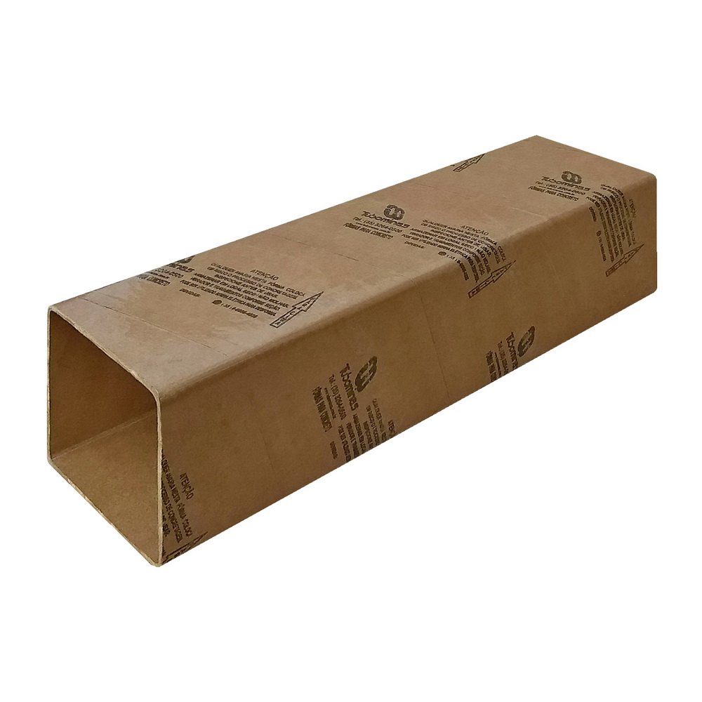 Forma de Papelão Quadrada 200x200mmx3m Tubominas