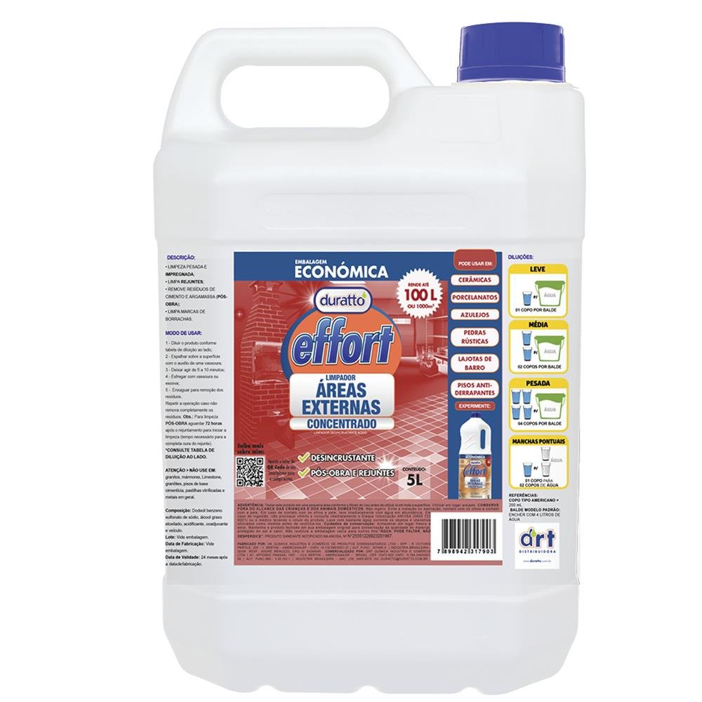 Limpador de Áreas Externas Effort 5L (Emb. contem 04un. de 5L)