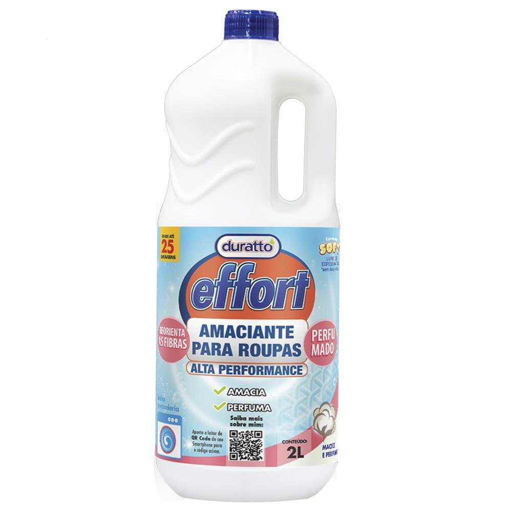 Amaciante para Roupas Effort 2L (Emb. contem 06un. de 2L)
