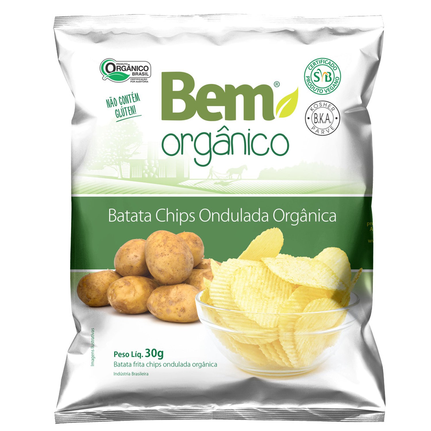 Batata Chips Ondulada Bem Orgânico 30g