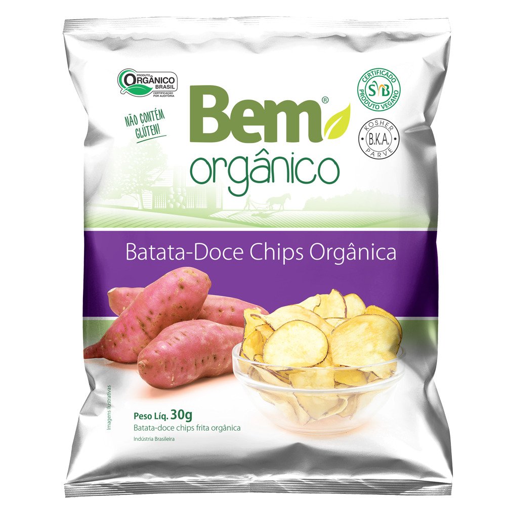 Batata Doce Chips Bem Orgânico 30g