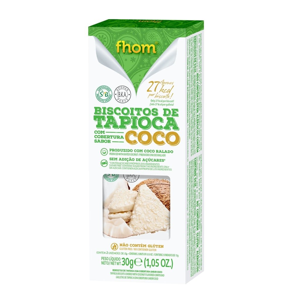 Biscoito de Tapioca Coco 30g - 2 unidades