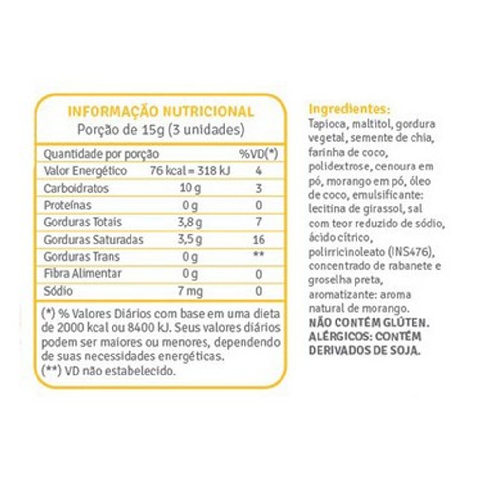 Biscoito de Tapioca com Morango TRIO (Emb. contem 10 und. de 15g)