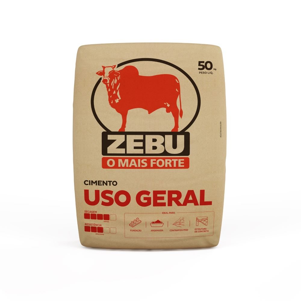 Cimento Zebu Uso Geral 50 KG (Pallet 40 Sacos, com Descarga)