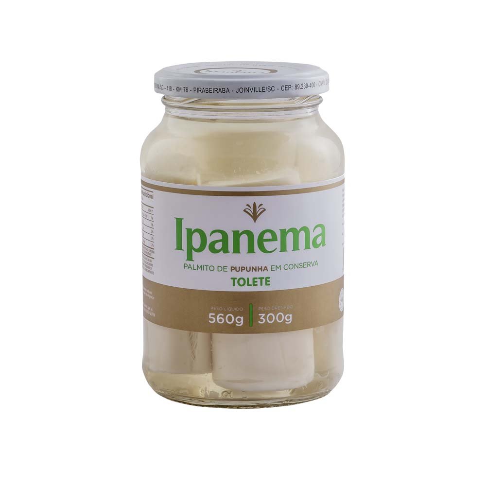 Palmito de Pupunha Inteiro Ipanema (emb. contém 15 uni com 560g)