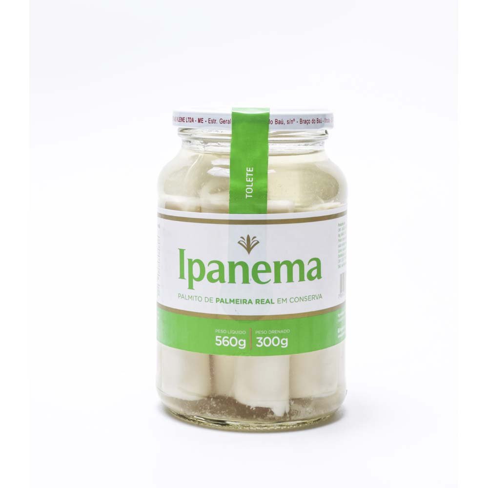 Palmito de Palmeira Real Inteiro Ipanema ( emb. contém 15 uni com 560g)