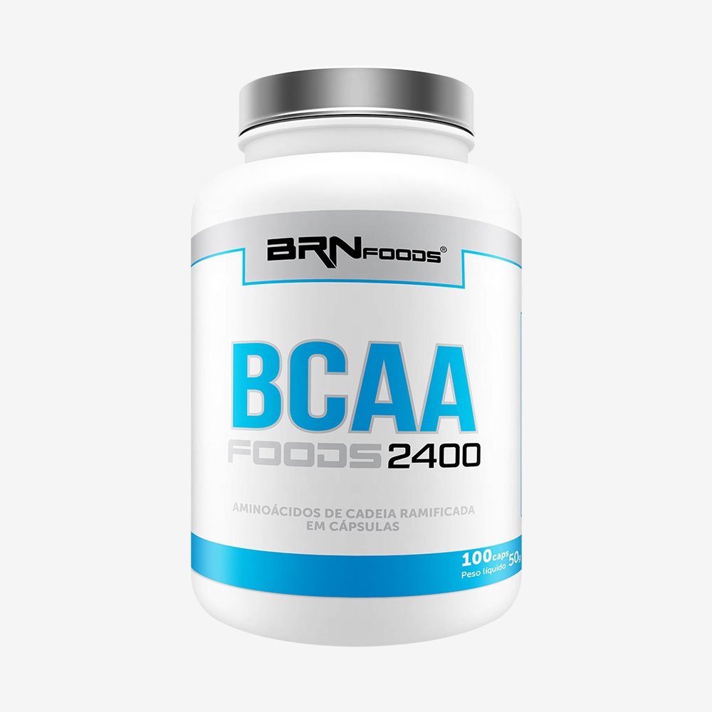 RECONSTRUÇÃO MUSCULAR BCAA EXTRA Foods 2400 100 Cáps ¿ BRNFOODS