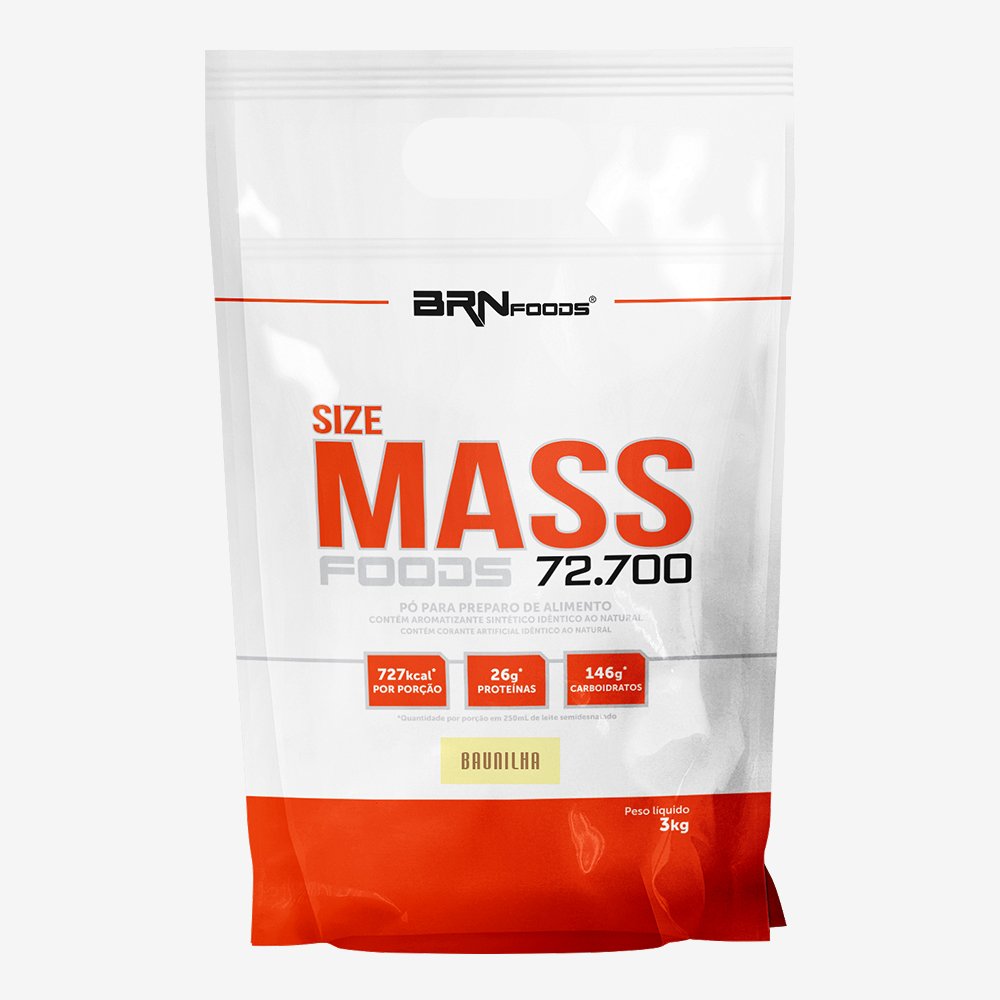 Complemento Alimentar Size Mass Foods 72.700 3kg Baunilha ¿ BRNFOODS
