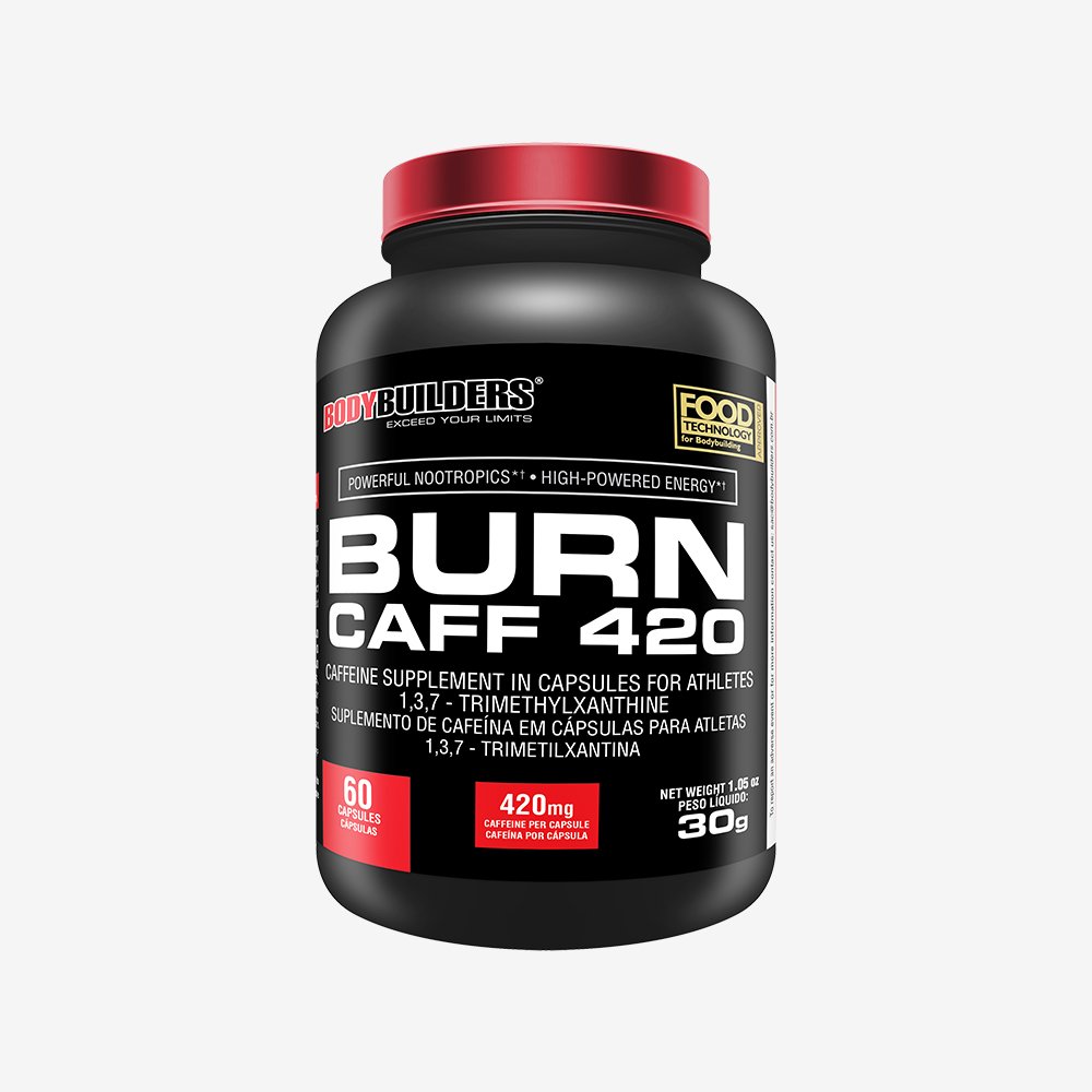 Kit Promocional Embalagem c/ 12 unid. Cafeína - BURN CAFF 420 - 60 Cápsulas - Bodybuilders