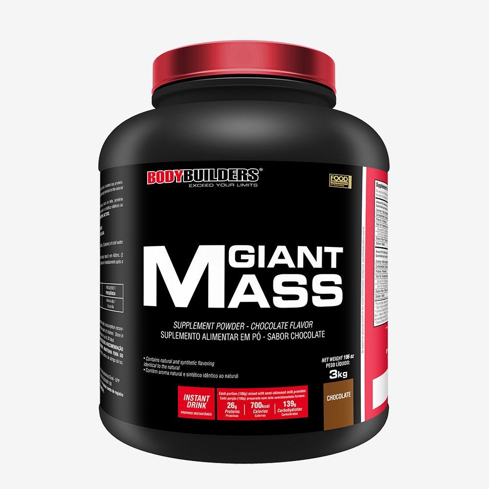 Complemento Alimentar - Whey Protein Mass 3kg Chocolate ¿ Bodybuilders