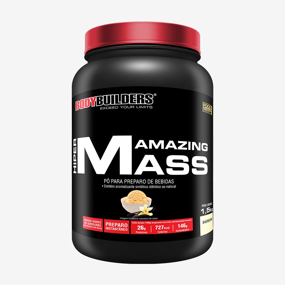 Complemento Alimentar - Whey Protein Mass - 1,5 kg - Sabor Baunilha ¿ Bodybuilders