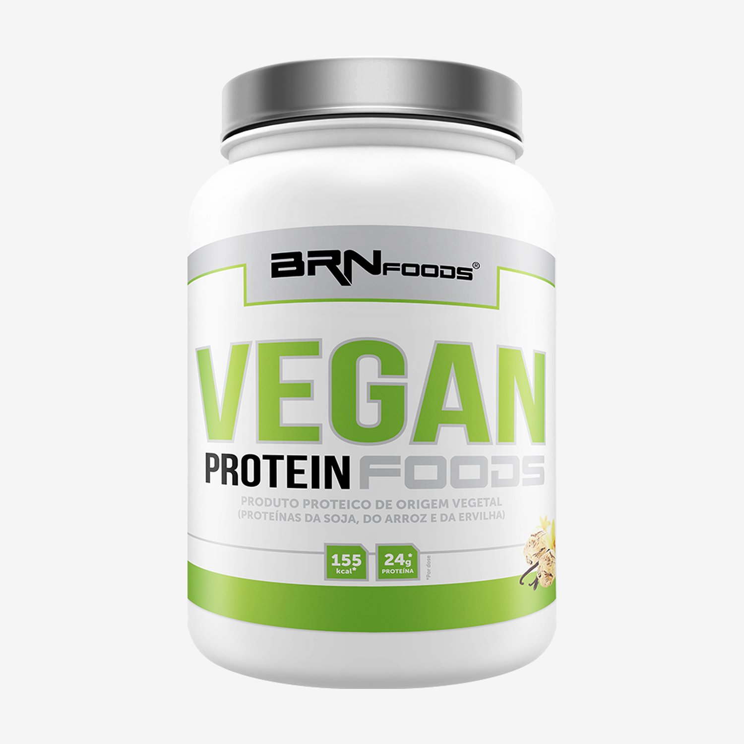 Proteína Vegana - VEGANA PROTEIN FOODS STEVIA - 500 g - Sabor Baunilha ¿ BRNFOODS