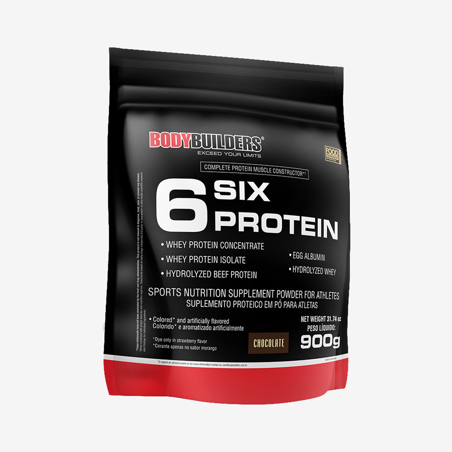 Kit Promocional Embalagem c/ 10 unid 6 Six Protein 900g Chocolate ¿ Bodybuilders