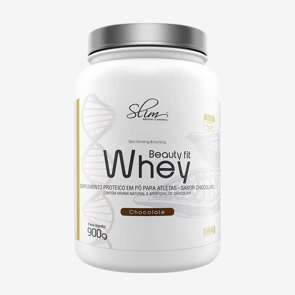 Kit Promocional Embalagem c/ 6 unid BEAUTY FIT WHEY PROTEIN 900GR - SLIM CHOCOLATE