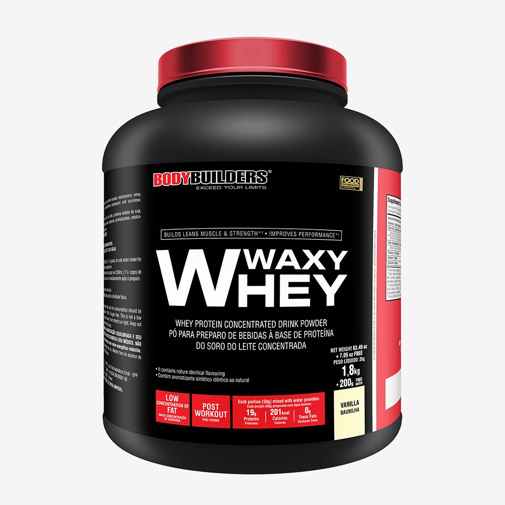 Kit Promocional Embalagem c/ 4 unid Waxy Whey (35%) - 2kg - Sabor Baunilha - Bodybuilders