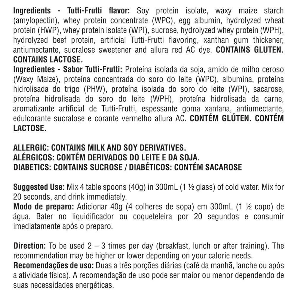 Kit Promocional Embalagem c/ 4 unid 6 Six Protein 2kg Tutti-Frutti ¿ Bodybuilders