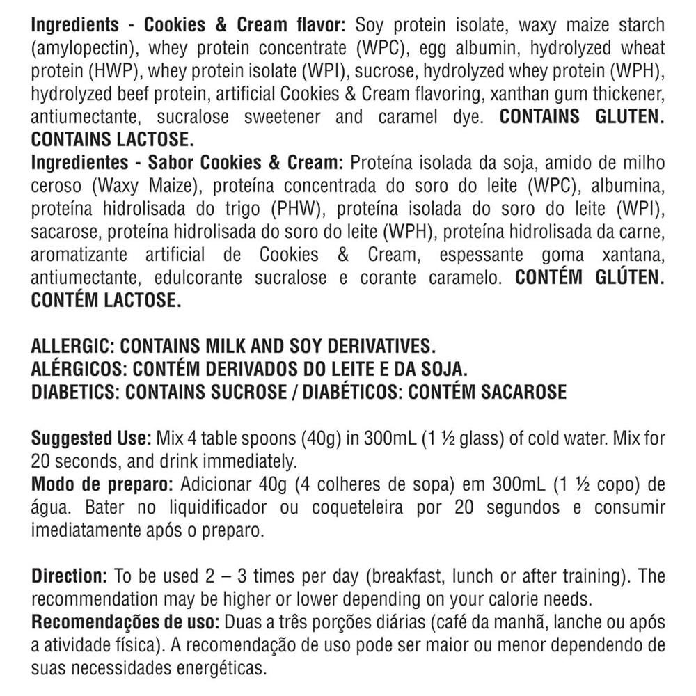 Kit Promocional Embalagem c/ 4 unid 6 Six Protein 2kg Biscoito & Creme ¿ Bodybuilders