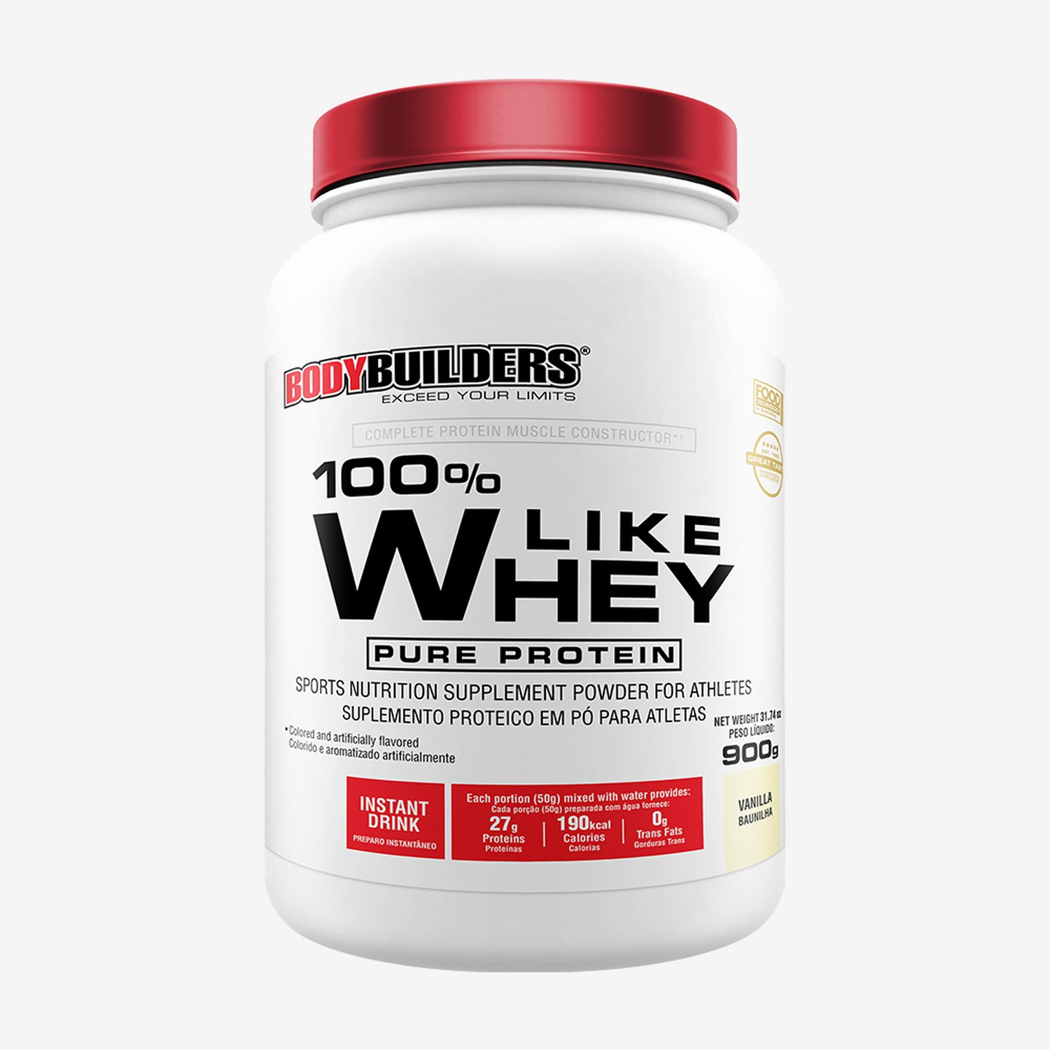 100% PURA DO LEITE LIKE WHEY PROTEIN 900g BAUNILHA