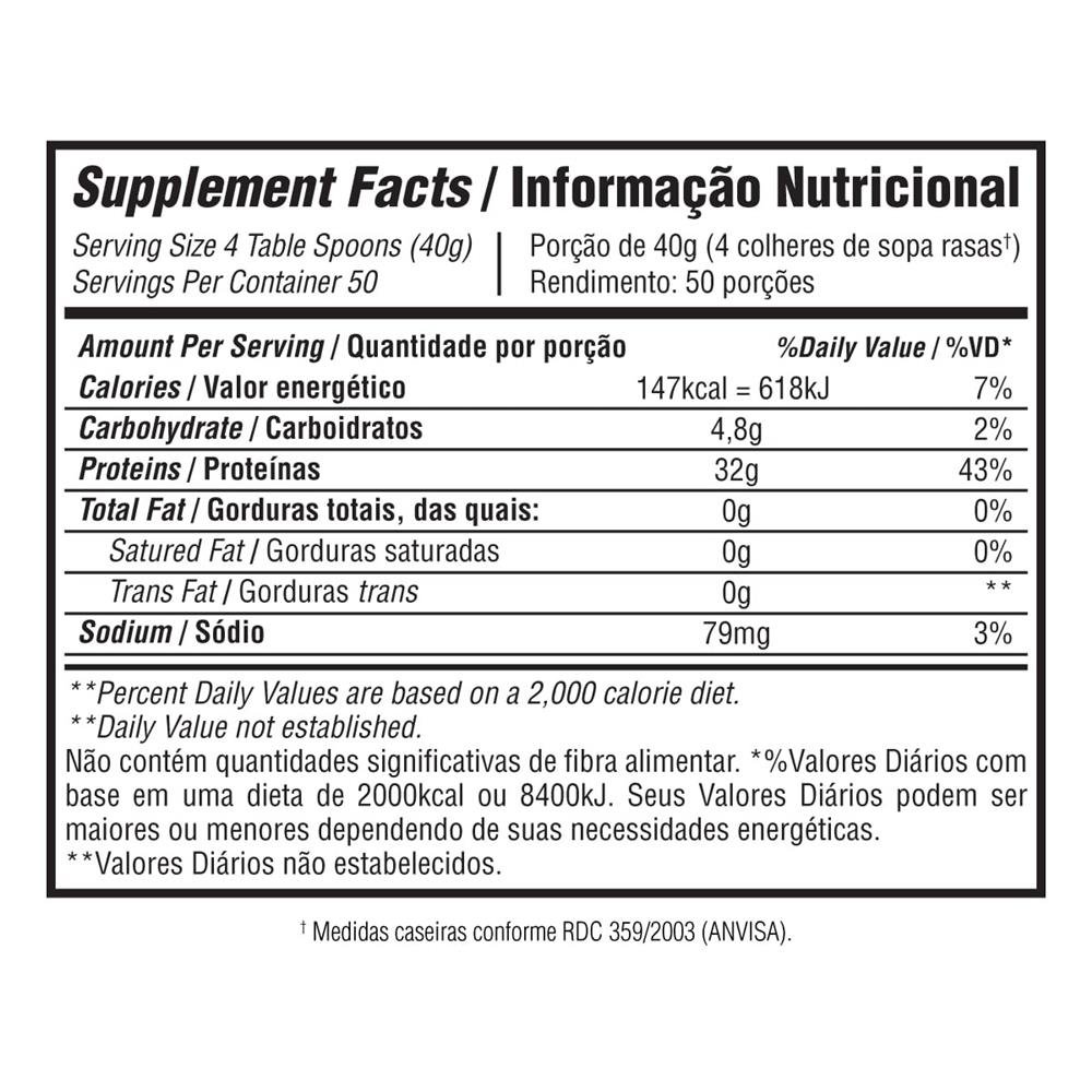 100% Whey Protein Isolada Zero Lactose Bodybuilders Morango 2kg