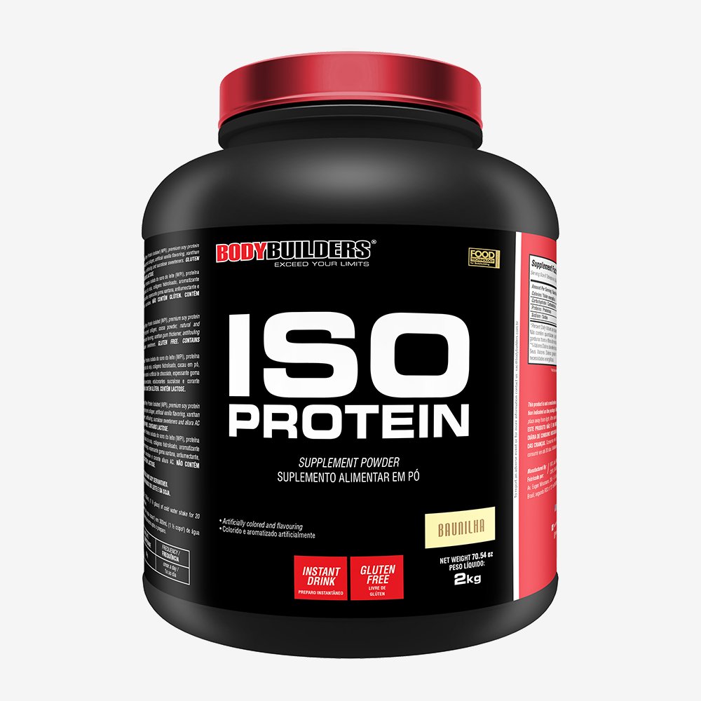 Whey Protein Iso Protein 2 kg Bodybuilders Baunilha