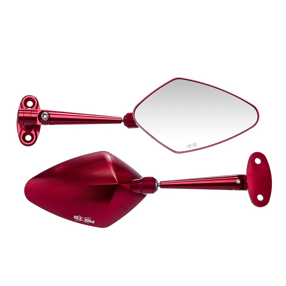 Espelho Retrov. Aluminio Moto X Hon-Cbr250R Vermelho