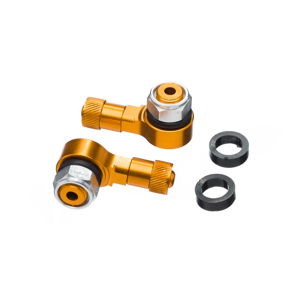 Valvula Pneu Aluminio Bering (90 Graus) (Par) Dourado