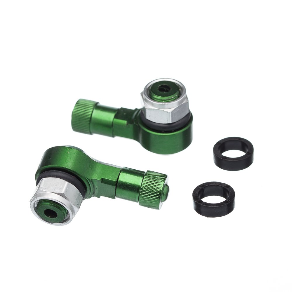 Valvula Pneu Aluminio Bering (90 Graus) (Par) Verde