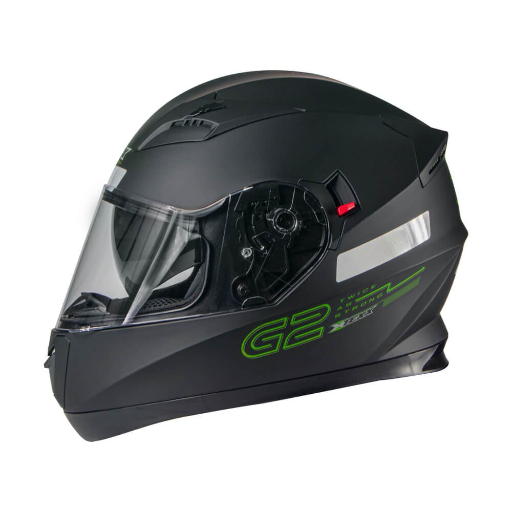 Capacete Texx G2 Solido Preto/Verde 58