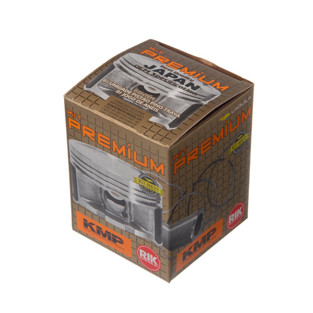 Pistao Kit C/Anel Rik Premium Cg 125 2002/ Bros 125 4.00