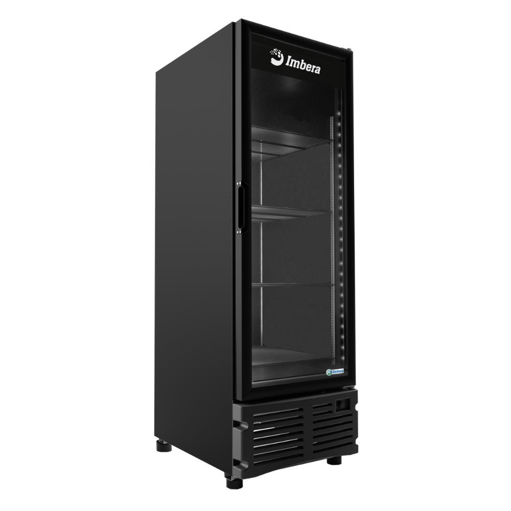 Freezer Vertical Imbera 576 Litros Porta De Vidro Full Black Preto Evz21 - 220 Volts