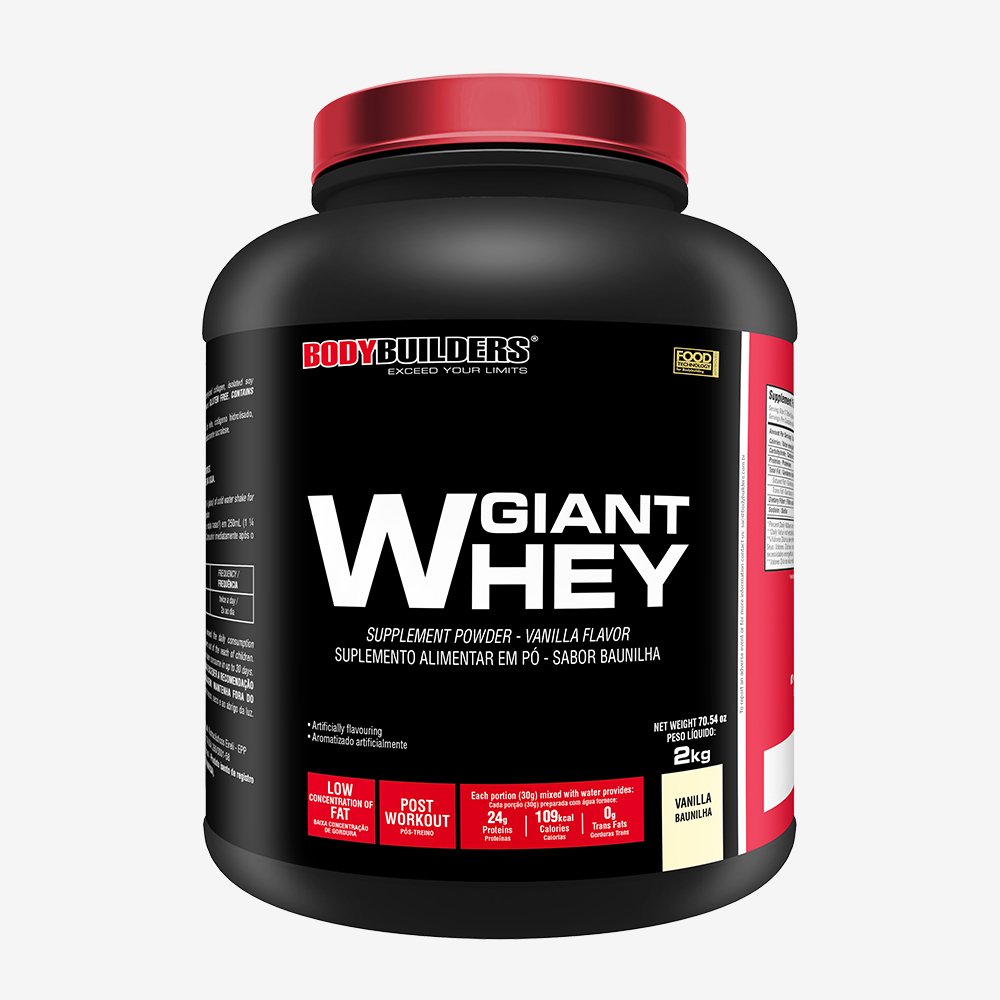 Giant Whey 2kg (Pote) Baunilha ¿ Bodybuilders