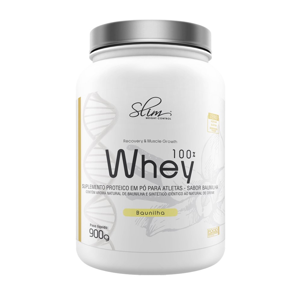 Complemento Alimentar 100% Whey Slim 900g Baunilha ¿ Slim Weight Control