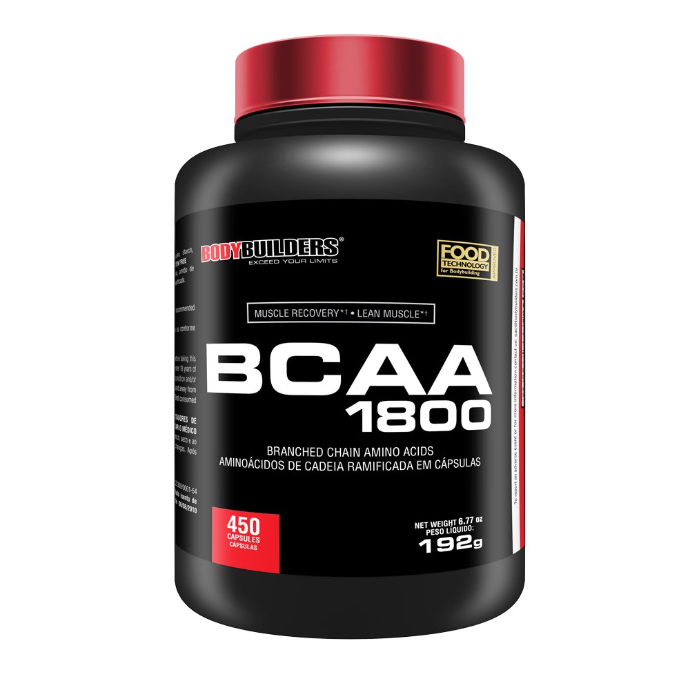 BCAA 1800 - 450 Cápsulas Natural - Bodybuilders