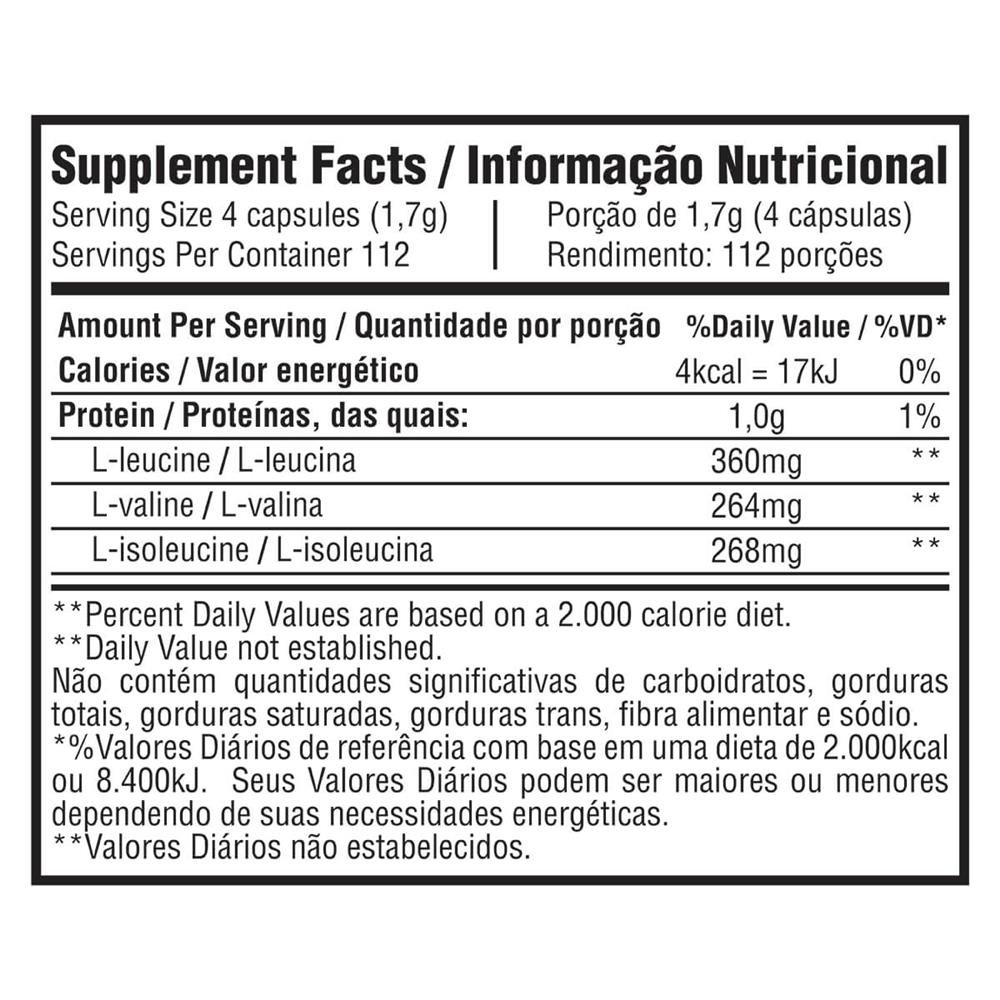 BCAA 1800 - 450 Cápsulas Natural - Bodybuilders