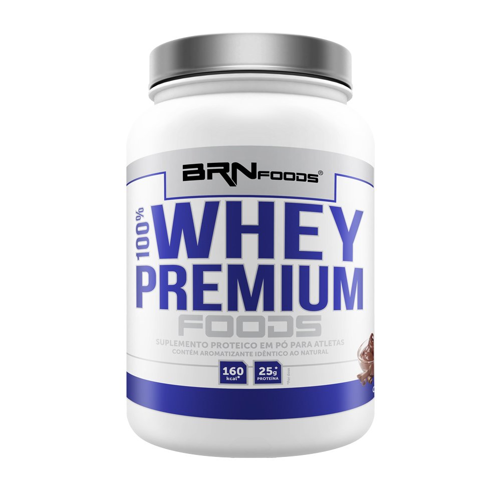 100% Whey Premium Foods com adoçante 900g Chocolate ¿ BRNFOODS