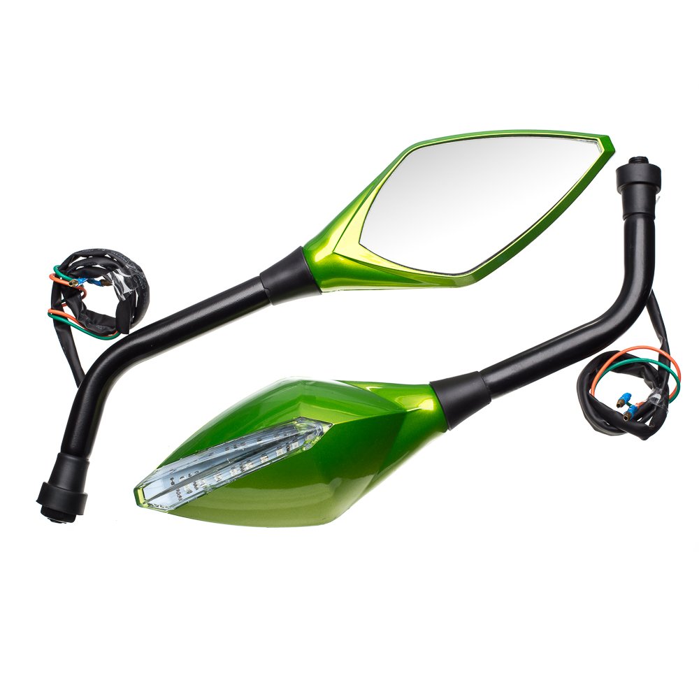 Espelho Retrov. Sport Com Leds Bering (Par) Verde Universal
