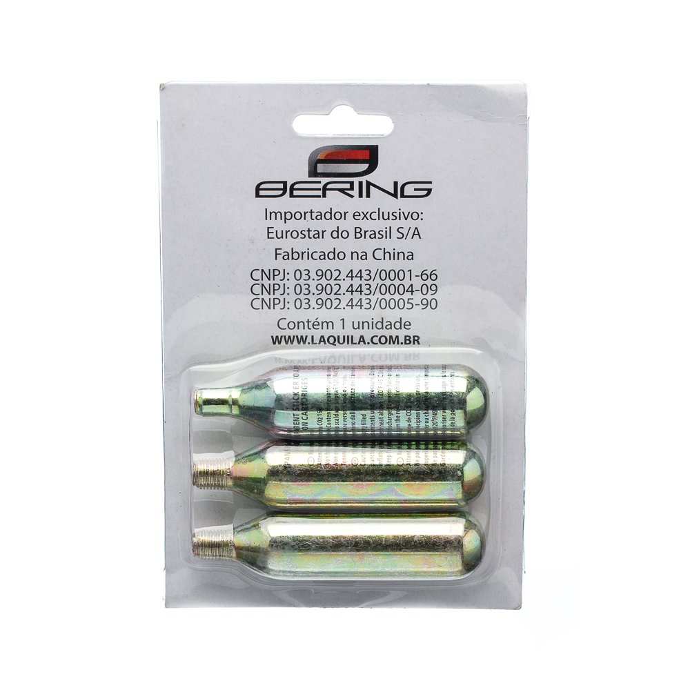 Kit Conserto Pneu Bering (Refil 03 Garrafas De Co2 16G)