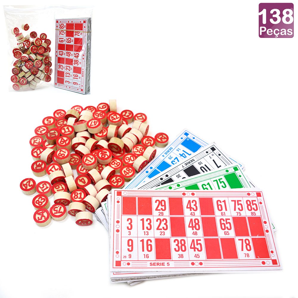 JOGO BINGO (138PCS) 92232 C/CARTELA° (Emb. contém 1un)