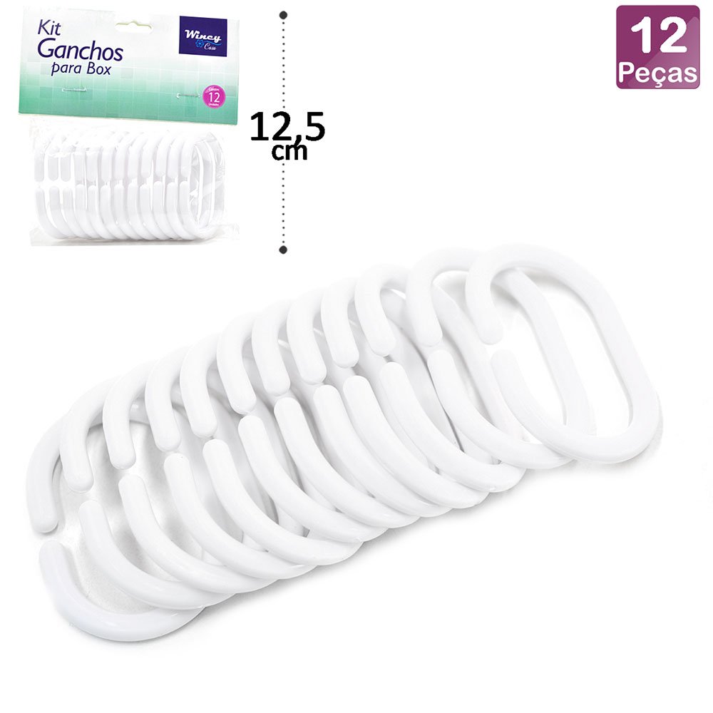KIT GANCHOS CLB02016/3411 CORTINA BOX (Emb. contém 1un)