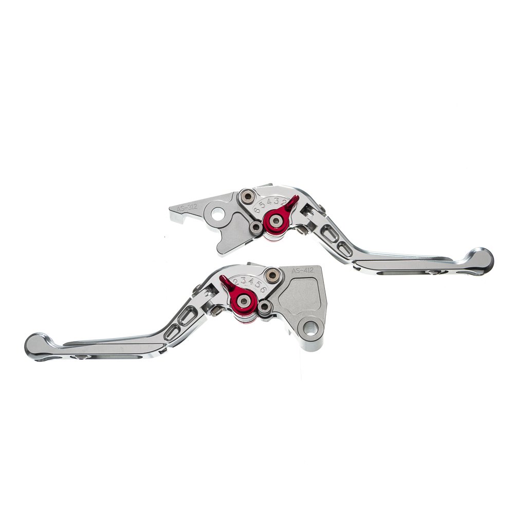 Manete Moto X Super Bike Par C/ Regulagens 3/4Dedos Prata Ka