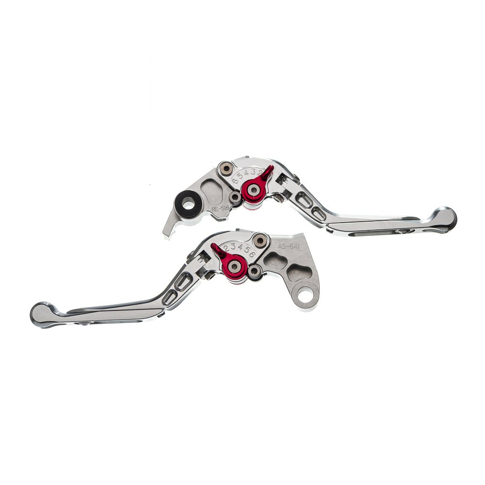 Manete Moto X Super Bike Par C/ Regulagens 3/4Dedos Prata Ya