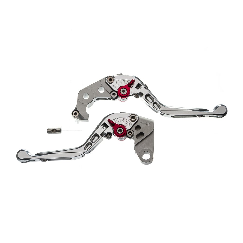 Manete Moto X Super Bike Par C/ Regulagens 3/4Dedos Prata Ka