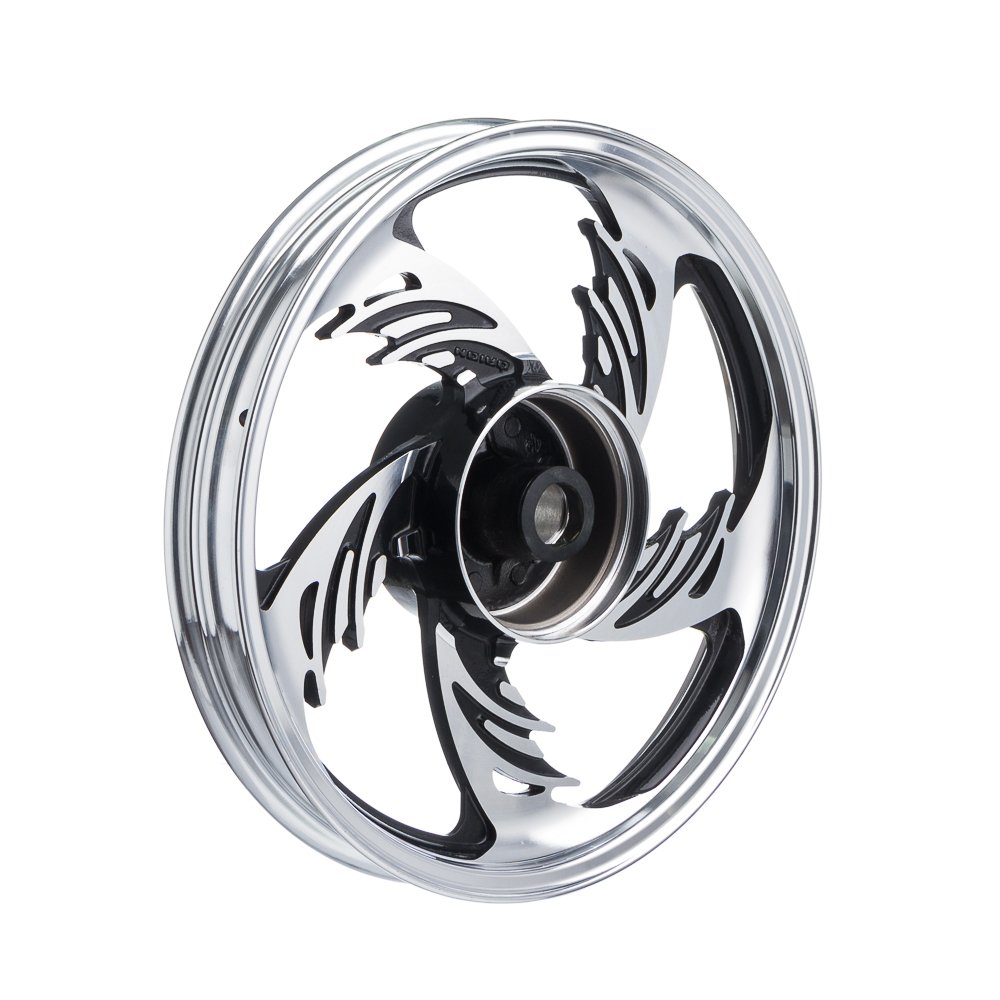 Roda Aluminio Traseira Temco Orion Crom/Pto Ybr 125 Ks/Es