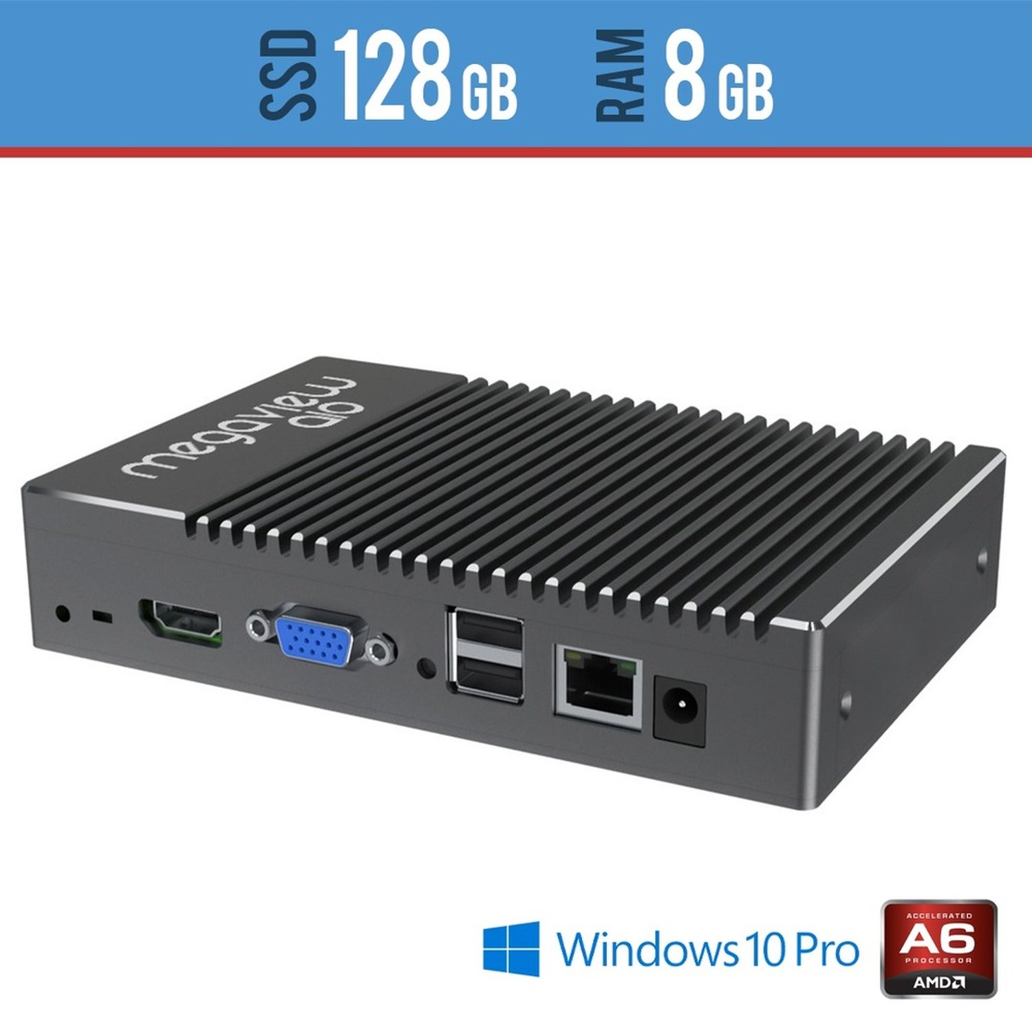 Mini Pc Megaview K1 Amd- 8gb Windows Pro Com Ssd 128gb