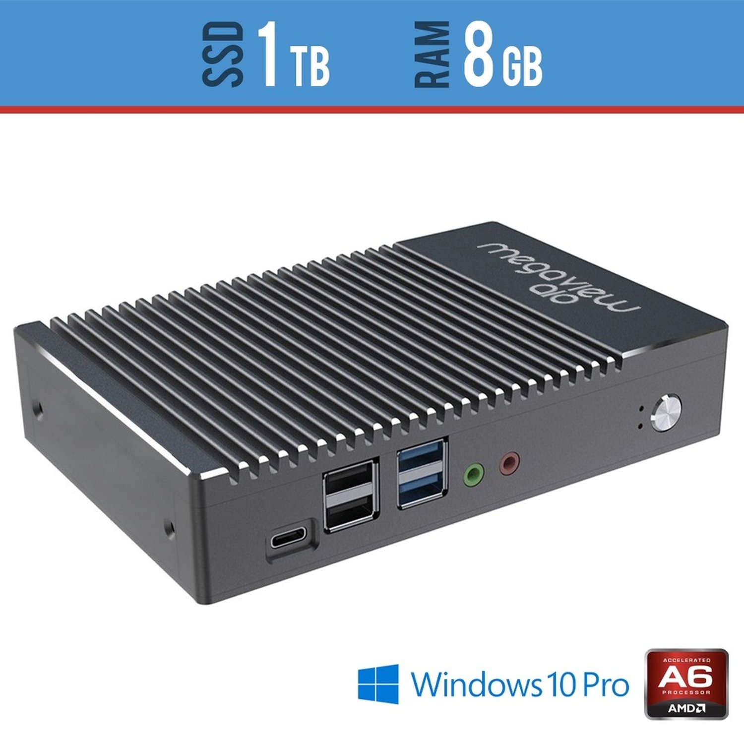 Mini Pc Megaview K1 Amd- 8gb Windows Pro Com Ssd 1tb