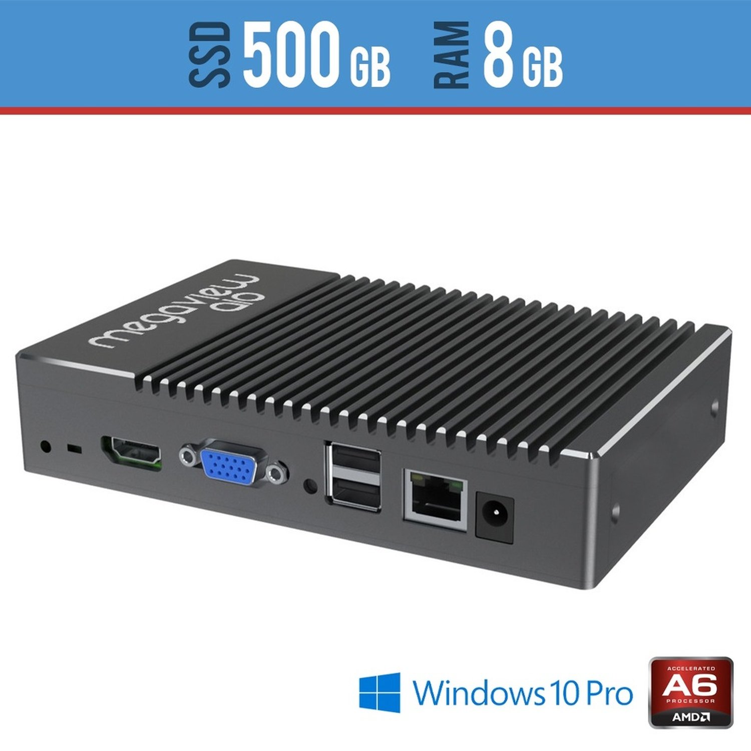 Mini Pc Megaview K1 Amd- 8gb Windows Pro Com Ssd 500gb