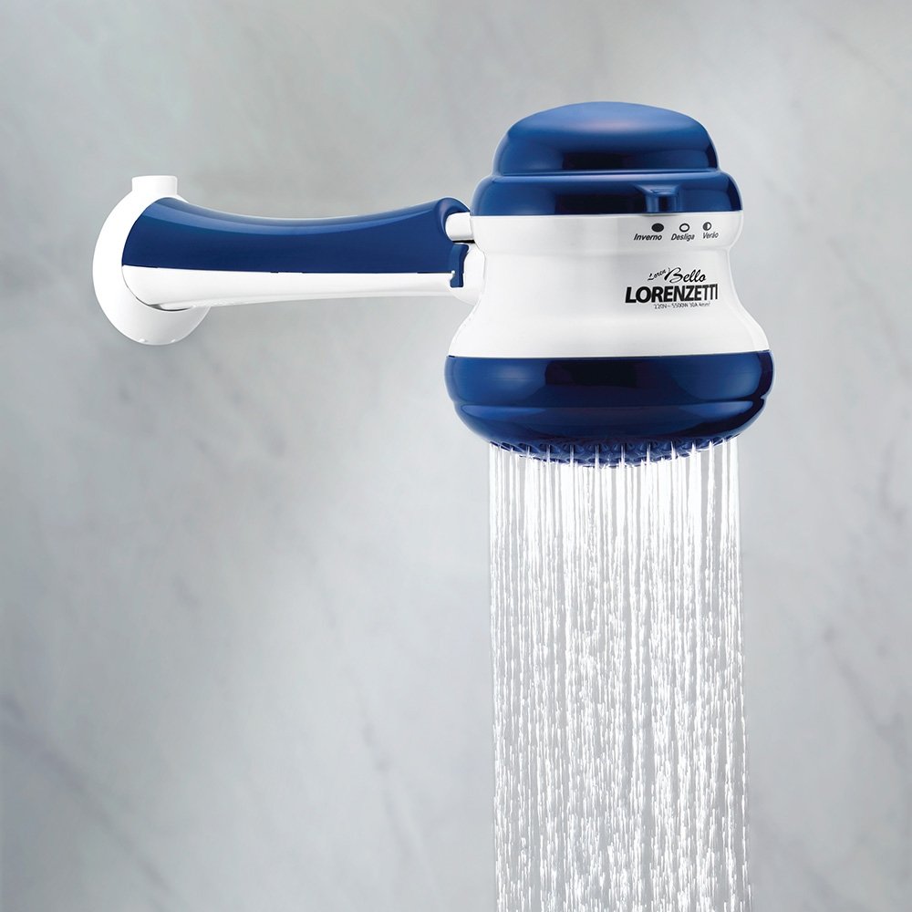 Chuveiro Lorenzetti Loren Bello Azul Com Cano 5500W 110V
