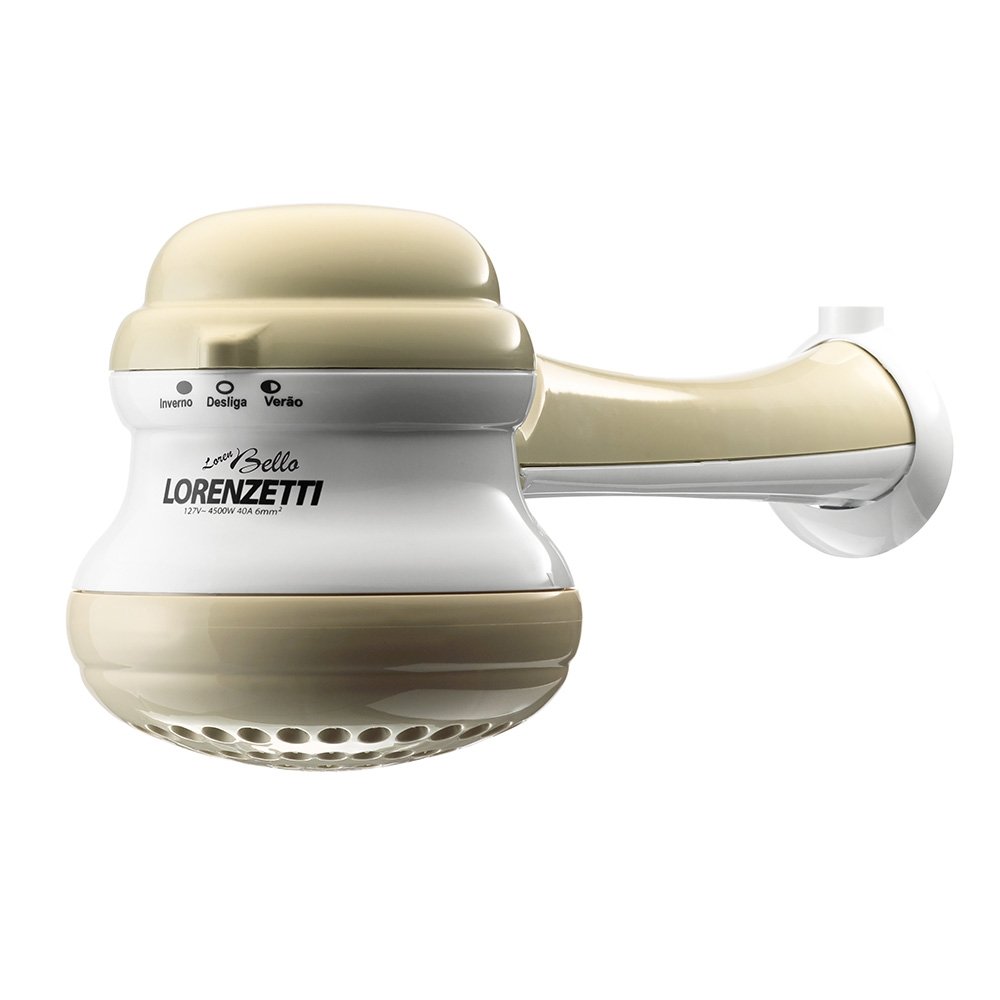 Chuveiro Lorenzetti Loren Bello Bege com Cano 5500W 110V