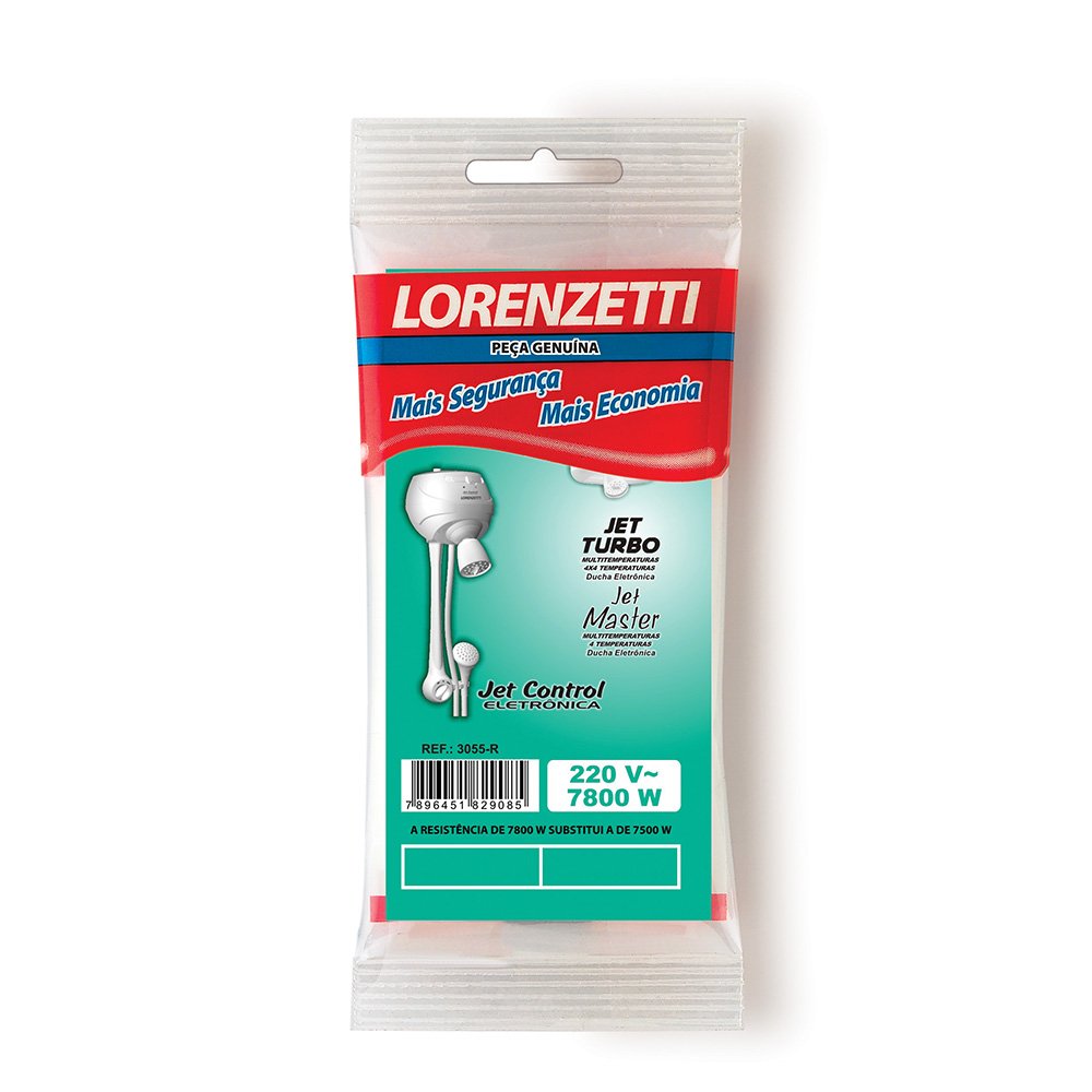 Resistência 3055-R Jet Turbo/Master 220V 7800W Lorenzetti (Emb Contem 10 und)